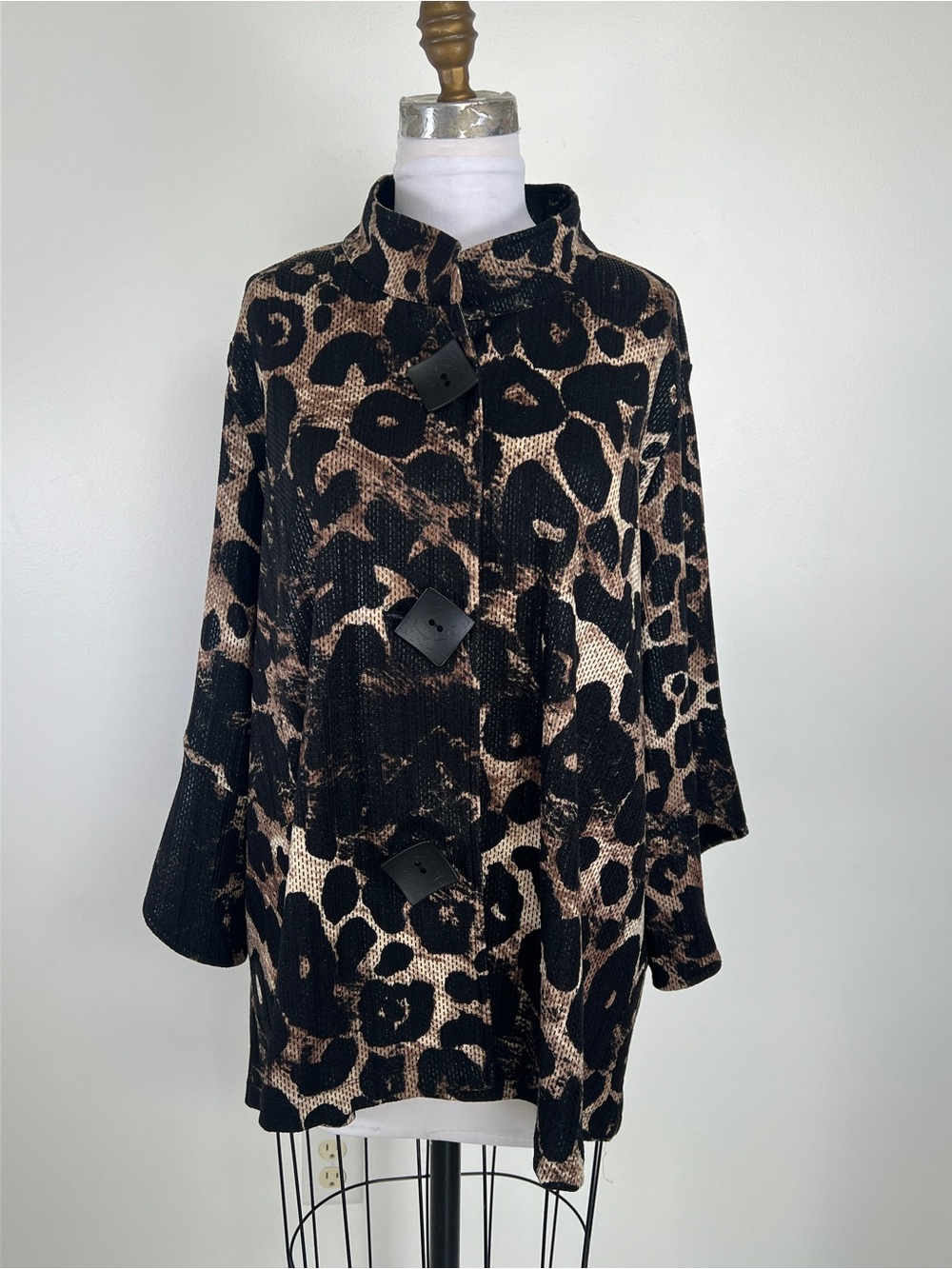 EUC! Ali Miles Leopard Print Jacket Size 1X